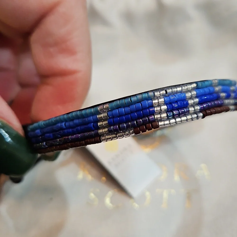 NWT KENDRA SCOTT‎ BLUE  LOVE BEADED FRIENDSHIP BRACELET ADJUSTABLE